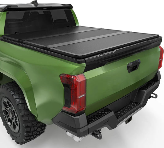 FRP Hard Tri Fold Truck Bed Tonneau Cover Fits for Tacoma 2024 2025 5 ft Bed (Excl. Trail Edition) with Deck Ra